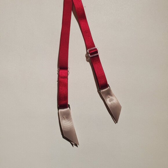 Red Satin Bustier Corset Set – Size 34 (NWT) - Picture 10 of 11